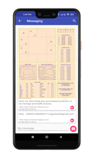 List of Astrologers on Mobile App Screen